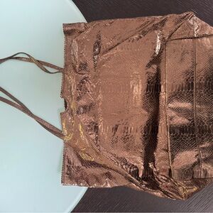 Carlos Falchi Shimmering Copper Tote